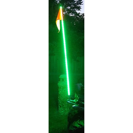 RACE SPORT 6Ft 5050 Led Lighted Whip (Green) RSQG6FTG